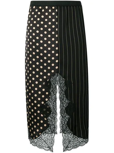 Antonio Marras Printed Asymmetric Skirt - 黑色 In Black