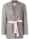 FORTE DEI MARMI COUTURE CHECK BELTED BLAZER