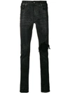 Amiri Black Glittered Broken Jeans