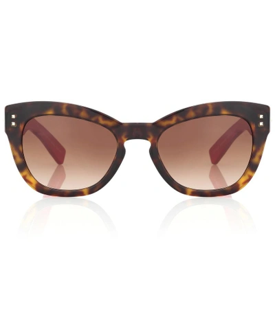 Valentino Women's Rockstud Cat Eye Sunglasses, 53mm In Brown Gradient