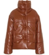 NANUSHKA Hide faux leather puffer jacket,P00350308