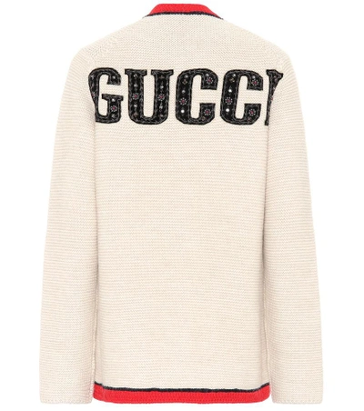 Gucci Women's Cardigan With Ny Yankees™ Patch In Neutrals