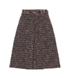 GUCCI SEQUINED TWEED SKIRT,P00343047