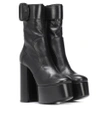 SAINT LAURENT BILLY PLATFORM LEATHER ANKLE BOOTS,P00343705