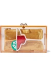 CHARLOTTE OLYMPIA CHARLOTTE OLYMPIA WOMAN PANDORA COCKTAIL EMBELLISHED PERSPEX BOX CLUTCH YELLOW,3074457345619591248