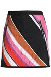 EMILIO PUCCI PRINTED QUILTED COTTON AND SILK-BLEND TWILL MINI SKIRT,3074457345619132269