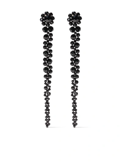 Simone Rocha Bead Drip Earrings In Jet Black