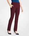Ann Taylor The Petite Straight Leg Pant - Curvy Fit In Rosy Plum