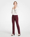 Ann Taylor The Petite Straight Leg Pant - Curvy Fit In Rosy Plum