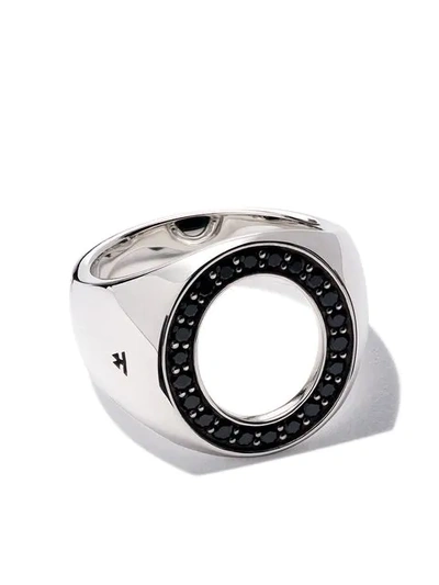 Tom Wood Oval Open Spinel Ring In Silver