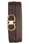 FERRAGAMO SALVATORE FERRAGAMO DOUBLE GANCIO LEATHER BELT,0694530