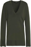THEORY WOMAN STRETCH-PONTE SWEATER FOREST GREEN,GB 6200568457374652