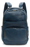 Frye 'logan' Leather Backpack - Blue In Navy