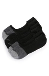 Calvin Klein 3-pack No-show Socks In Black/ Charcoal Heather