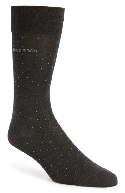 Hugo Boss George Micro Dot Dress Socks In Black