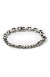 TITLE OF WORK STERLING SILVER CHAIN WRAP BRACELET,BR188-SS-SI