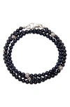 NIALAYA MYKONOS ONYX BEAD BRACELET,MCHCO 129