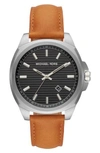 MICHAEL KORS Bryson Leather Strap Watch, 42mm,MK8659