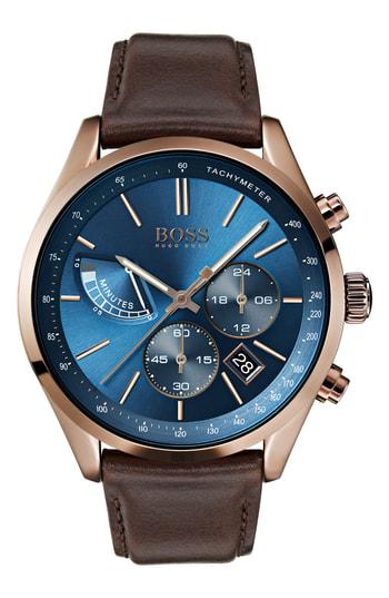 hugo boss grand prix watch blue