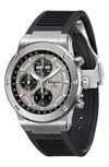 FERRAGAMO F-80 LIMITED EDITION AUTOMATIC CHRONOGRAPH RUBBER STRAP WATCH, 44MM,SFDQ00118