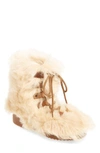 SAINT LAURENT FURRY GENUINE SHEARLING BOOT,5332570RW10