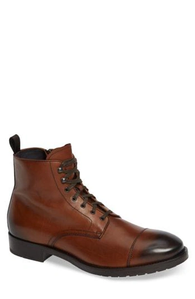 To Boot New York Men's Concord Leather Cap-toe Boots In Brown Leather