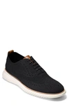 Cole Haan 2.zerogrand Stitchlite Water Resistant Wingtip In Black/ Ivory