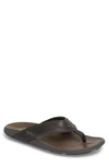 OLUKAI 'NUI' LEATHER FLIP FLOP,10239