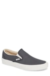 Vans 'classic' Slip-on Sneaker In Asphalt/ Blanc Leather
