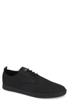 Clae 'ellington' Sneaker In Black Waxed Canvas Black