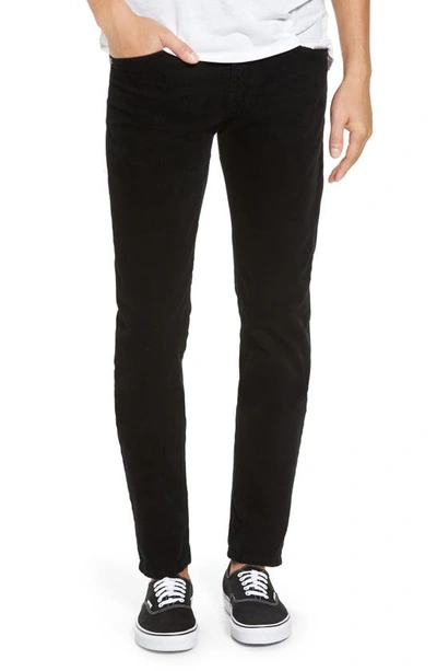 Ag Dylan Skinny Fit Corduroy Pants In Sulfur True Black