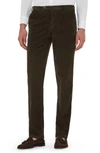 ZANELLA CURTIS FLAT FRONT STRETCH CORDUROY COTTON TROUSERS,113860-29648