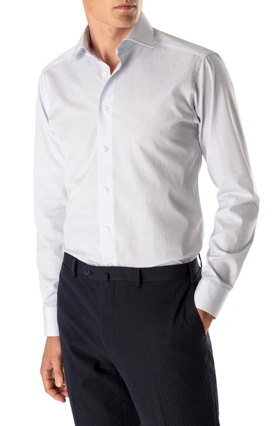 Eton Contemporary-fit Micro Print Long-sleeve Dress Shirt In Blue