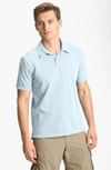 James Perse Slim Fit Sueded Jersey Polo In Powder Blue
