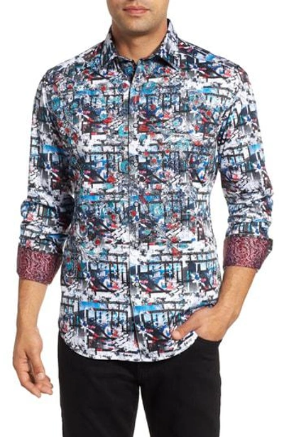 Robert Graham Larson Abstract-print Classic Fit Shirt In Multicolor