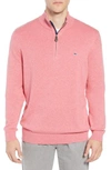 Vineyard Vines Palm Beach Quarter-zip Sweater In Jetty Red