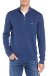 Vineyard Vines Palm Beach Quarter-zip Sweater In Deep Bay
