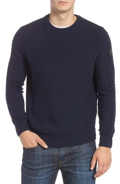 Canada Goose Men's Paterson Heathered Wool Sweater In Navy