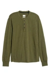 Rag & Bone Standard Issue Slub Cotton Henley In Army