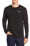 Patagonia Responsibili-tee Logo-print Recycled Cotton And Recycled Polyester-blend T-shirt In Black