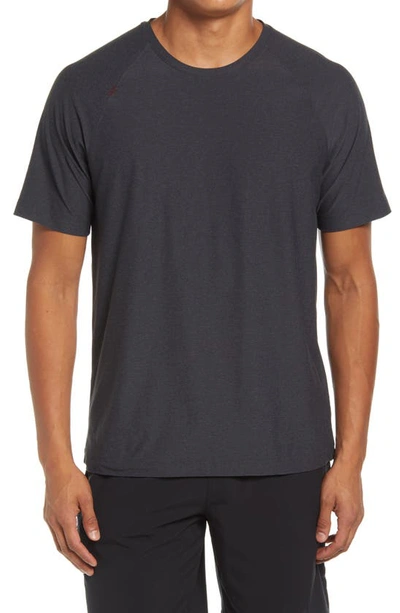 Rhone Reign Athletic Short Sleeve T-shirt In Black Heather