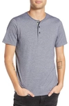 WINGS + HORNS MARLED HENLEY T-SHIRT,WI-1132