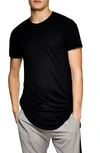 Topman Scotty Longline T-shirt In Black