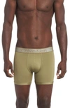 Calvin Klein Customized Stretch Boxer Briefs In Martini Olive