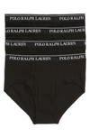 Polo Ralph Lauren 4-pack Low Rise Cotton Briefs In Polo Black
