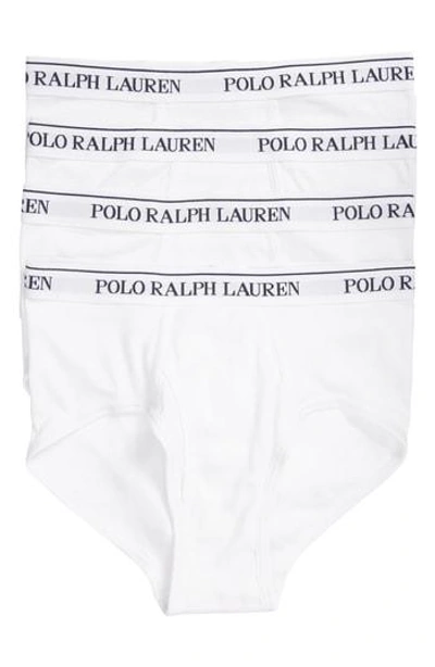 Polo Ralph Lauren 4-pack Low Rise Cotton Briefs In White