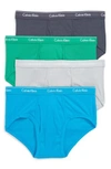 Calvin Klein 4-pack Cotton Briefs In Mistreal/ Sea/ Windy