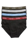Calvin Klein 4-pack Cotton Briefs In Black W/ Multi Wb