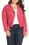 GLAMOROUS FAUX SUEDE BIKER JACKET,KA5960X