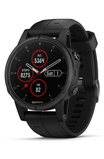 Garmin Fenix5s Plus Sapphire Premium Multisport Gps Black Smartwatch, 42mm